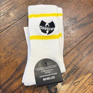 Wu-Tang Clan White and Yellow Casual Socks
